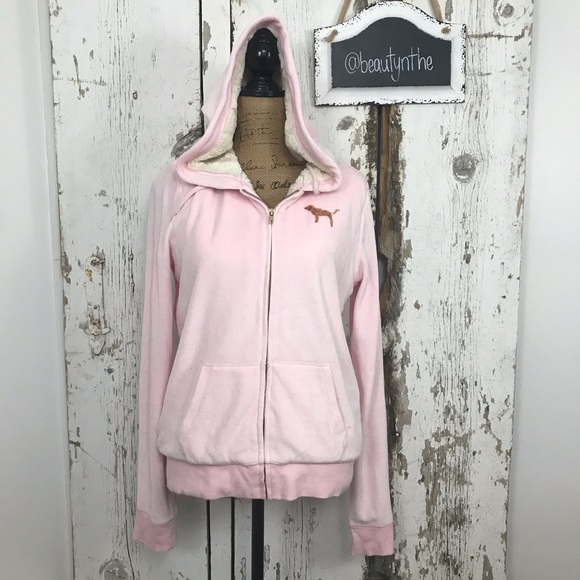 pink faux fur hooded sequin jacket